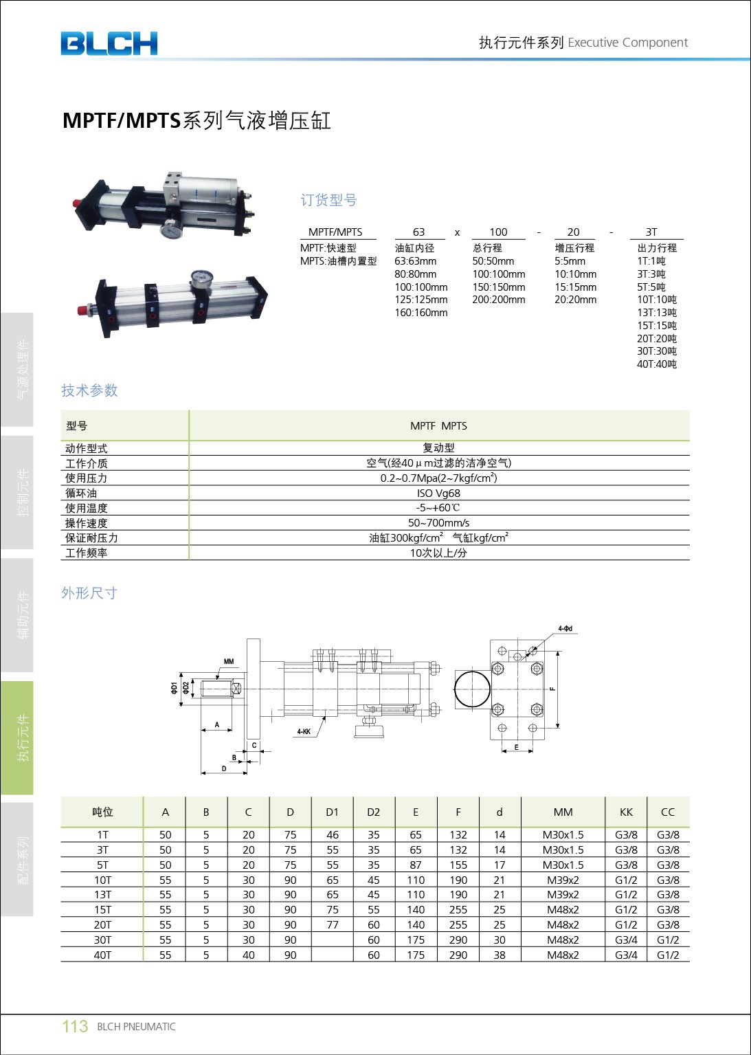 MPTF/MPTS系列氣液增壓缸