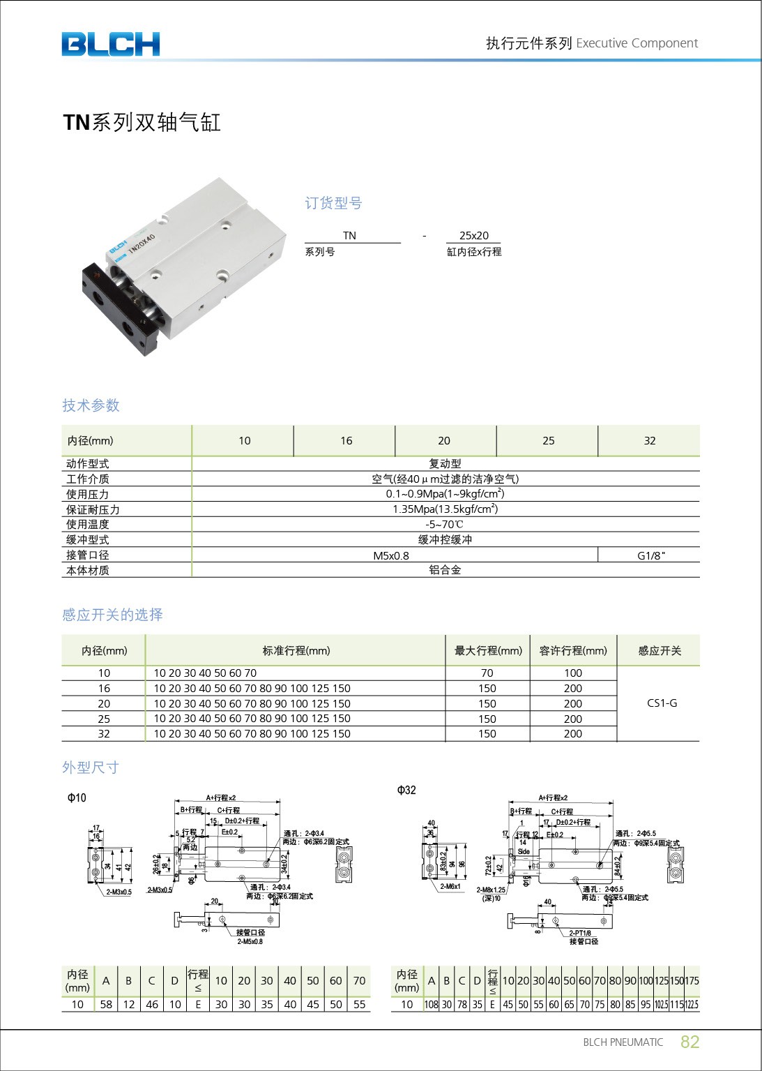 TN雙軸氣缸系列